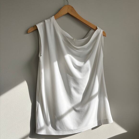 Norma Kamali Tops - Norma Kamali Revolve Drop Shoulder Top Draped Snow White Women's Size Small / 36